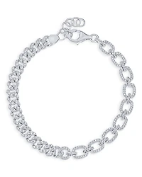 Kenneth Jay Lane Pave Mixed Chain Link Bracelet
