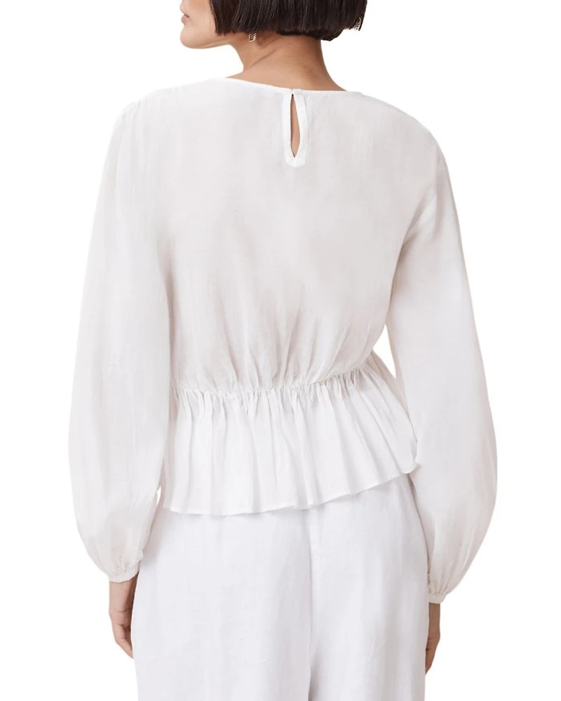 Melani Smocked Peplum Top