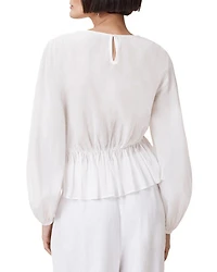 Melani Smocked Peplum Top