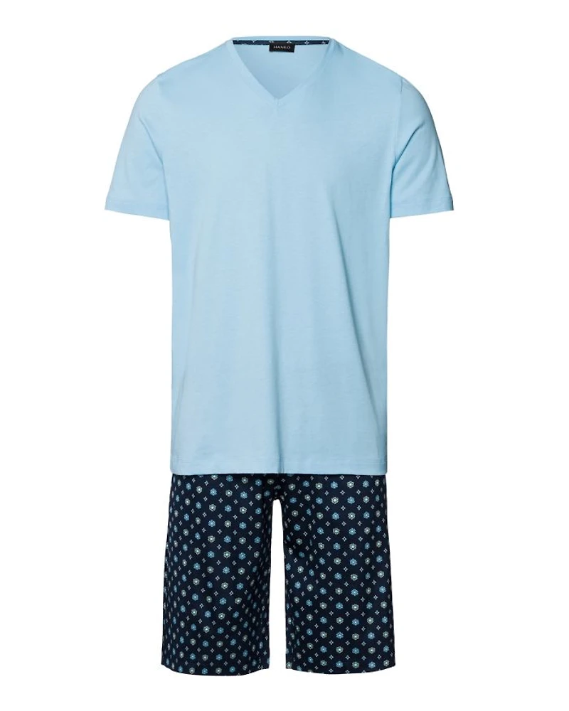 V-Neck Short Sleeve Cotton Pajamas