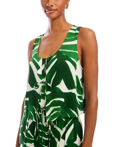 Emery Tie Front Top