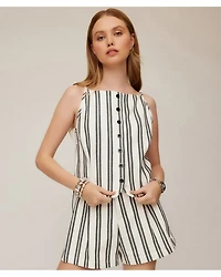 Elis Sleeveless Button Front Top