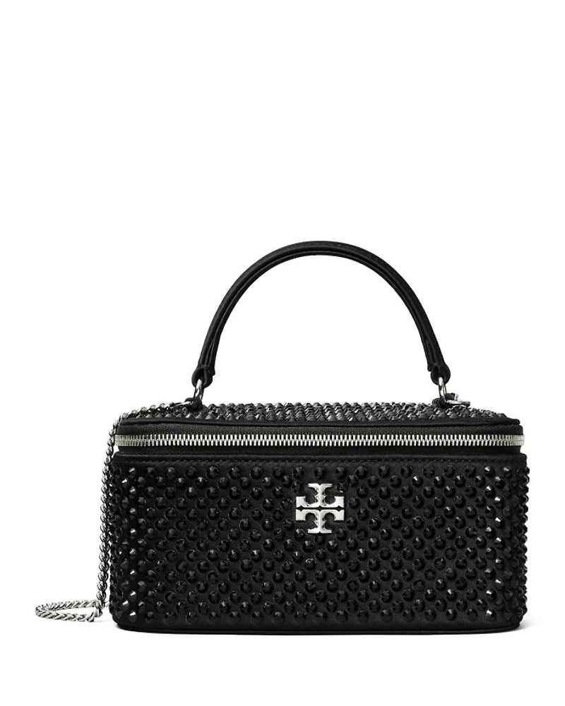 Kira Embellished Satin Vanity Case