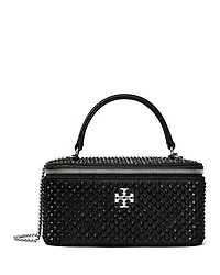 Kira Embellished Satin Vanity Case
