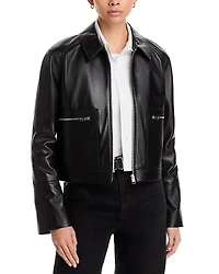Frame The Leather Zip Front Jacket