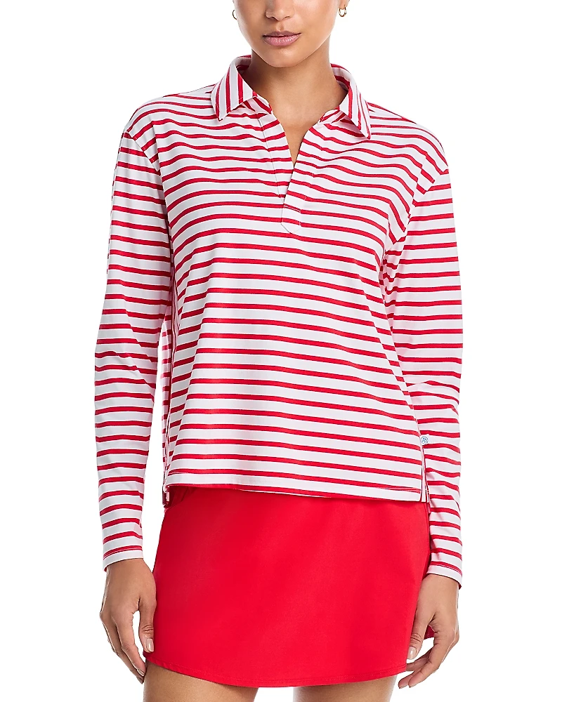 Addison Bay Mulberry Long Sleeve Polo Shirt