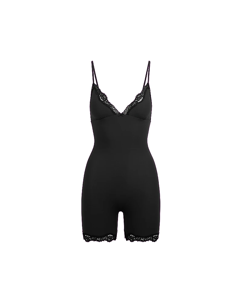 Skims Fits Everybody Lace Triangle Onesie Bodysuit