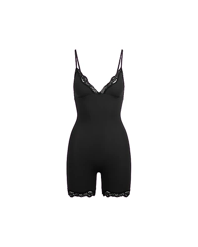 Skims Fits Everybody Lace Triangle Onesie Bodysuit