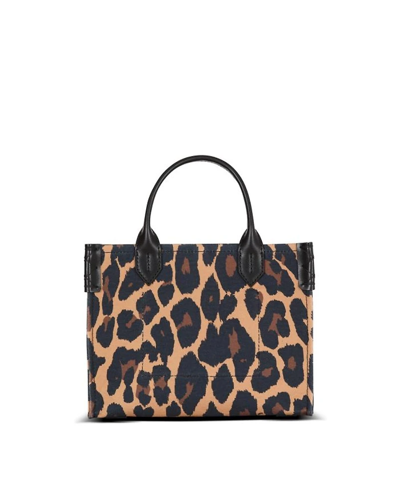 B-Army Small Leopard Print Canvas Tote Bag