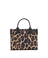 B-Army Small Leopard Print Canvas Tote Bag