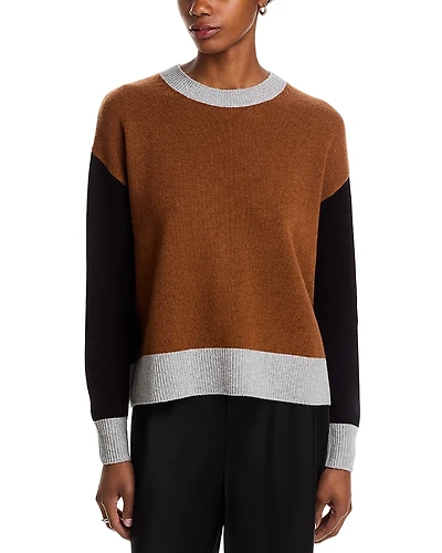 C by Bloomingdale's Cashmere Color Blocked Sweater - Exclusive