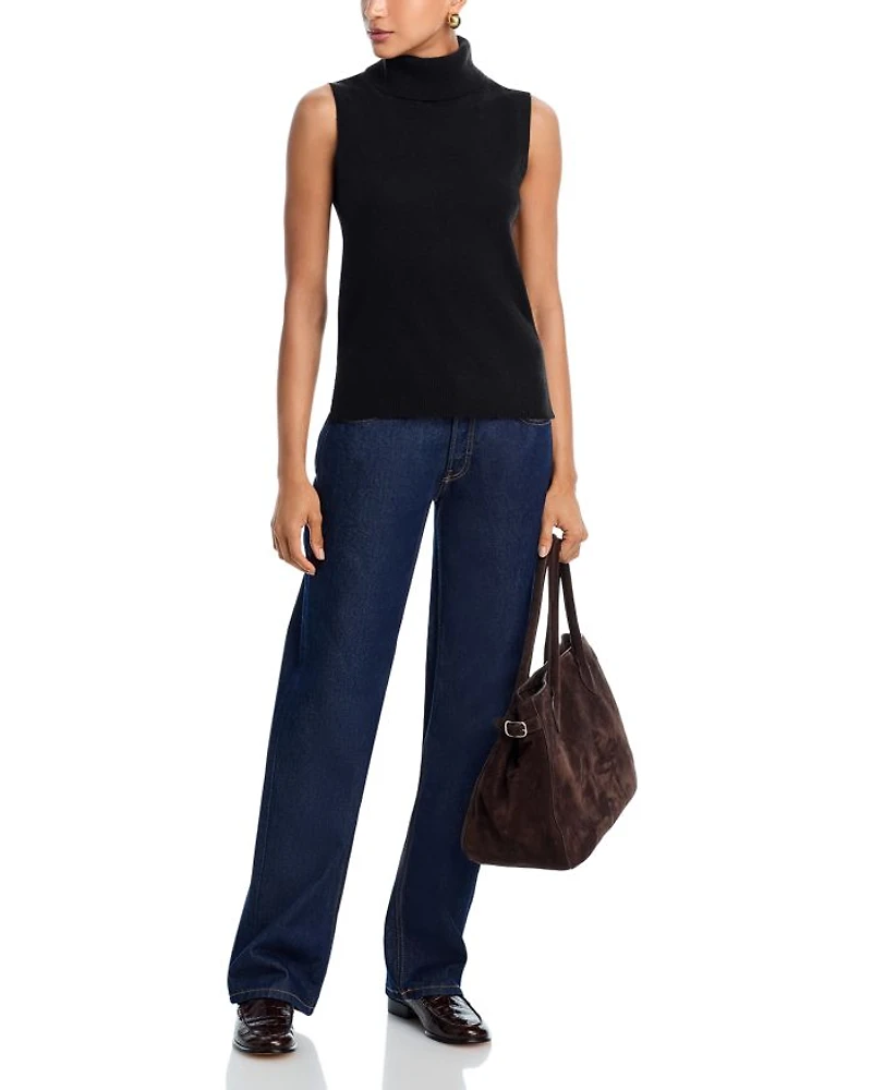 Split Hem  Turtleneck Tank - Exclusive