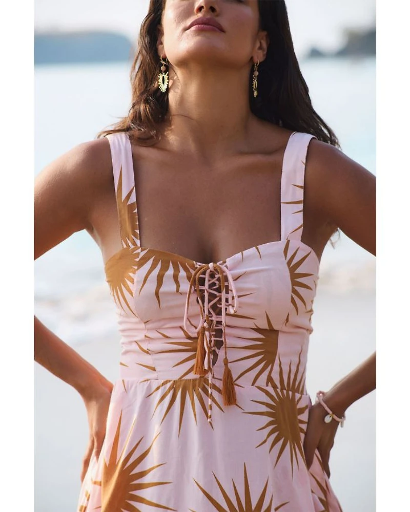 Gia Lace Up Mini Dress