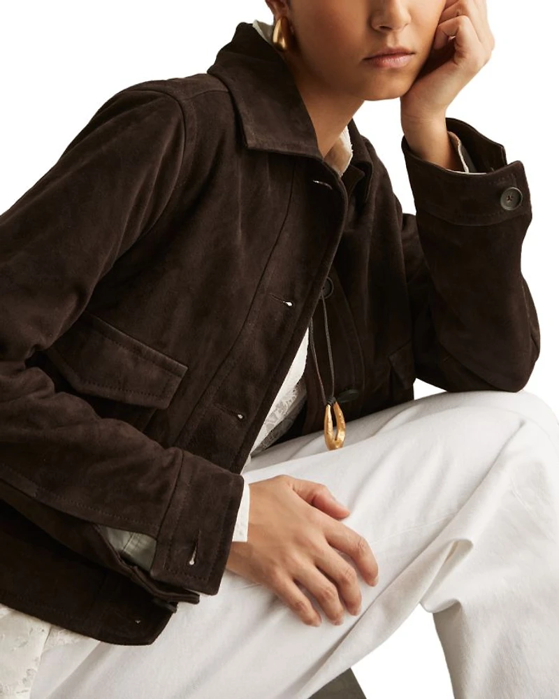 Hanson Suede Trucker Jacket