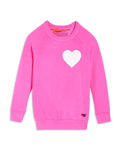 Aviator Nation Unisex Heart Print Sweatshirt - Little Kid, Big Kid