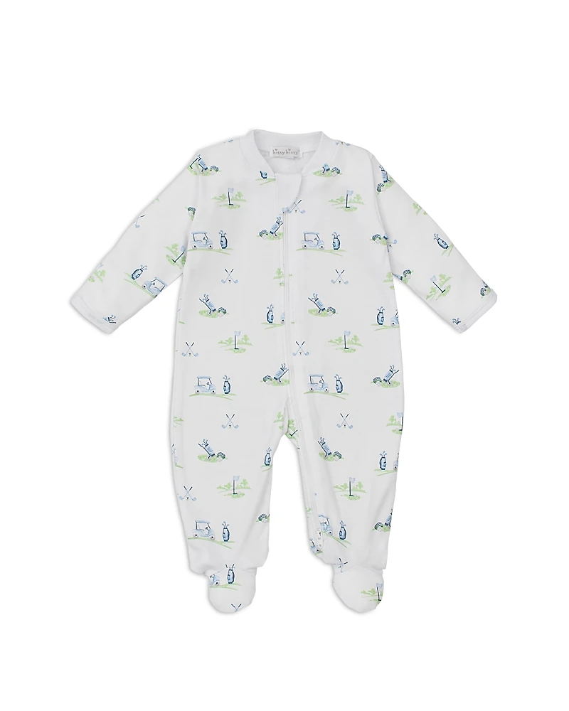 Kissy Kissy Boys' Golf Print Zip Front Footie - Baby