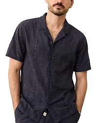 Marine Layer Eyelet Regular Fit Camp Shirt