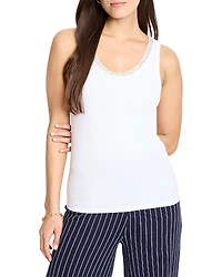 Nic+Zoe Shimmer Trimmed Tank Top