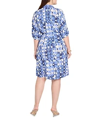 Shibori Stone Belted Dress