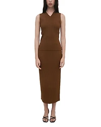 Ribbed Midi Skirt