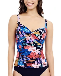 Profile by Gottex Melody Printed Sweetheart Twist Front Tankini