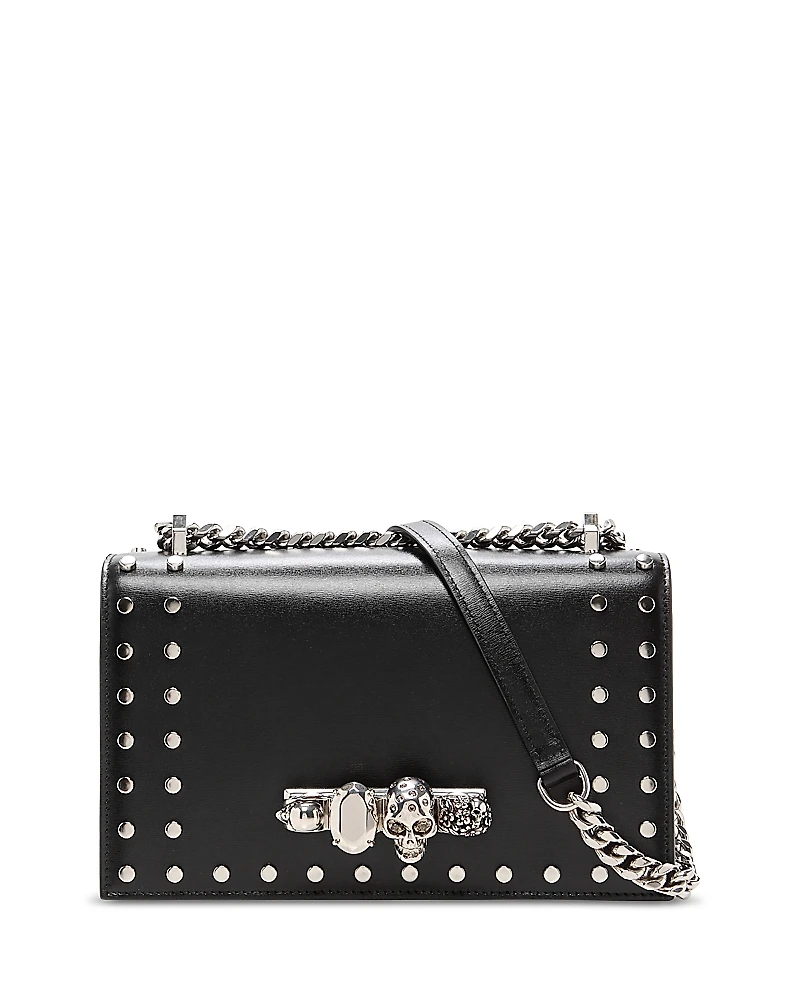 McQueen Jeweled Leather Satchel
