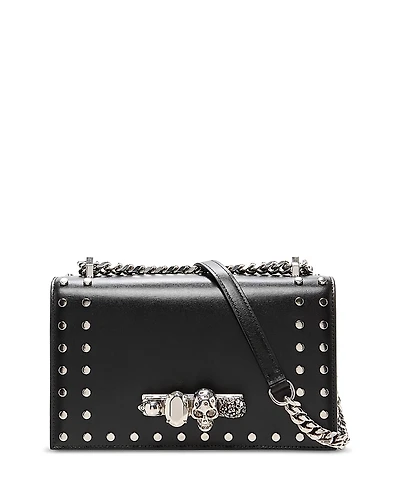 McQueen Jeweled Leather Satchel