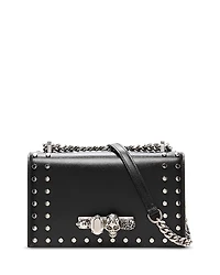 McQueen Jeweled Leather Satchel