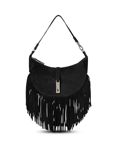 Polo ID Fringe Suede Mini Shoulder Bag