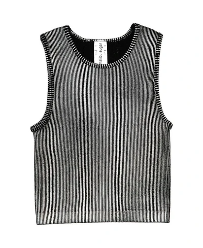 Girls' Metallic Paint Ribbed Sleeveless Top - Big Kid