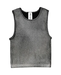Girls' Metallic Paint Ribbed Sleeveless Top - Big Kid