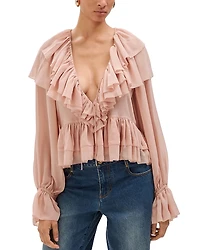 Ronny Kobo Soraya Ruffled Blouse