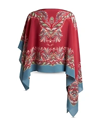 Asymmetrical Silk Poncho