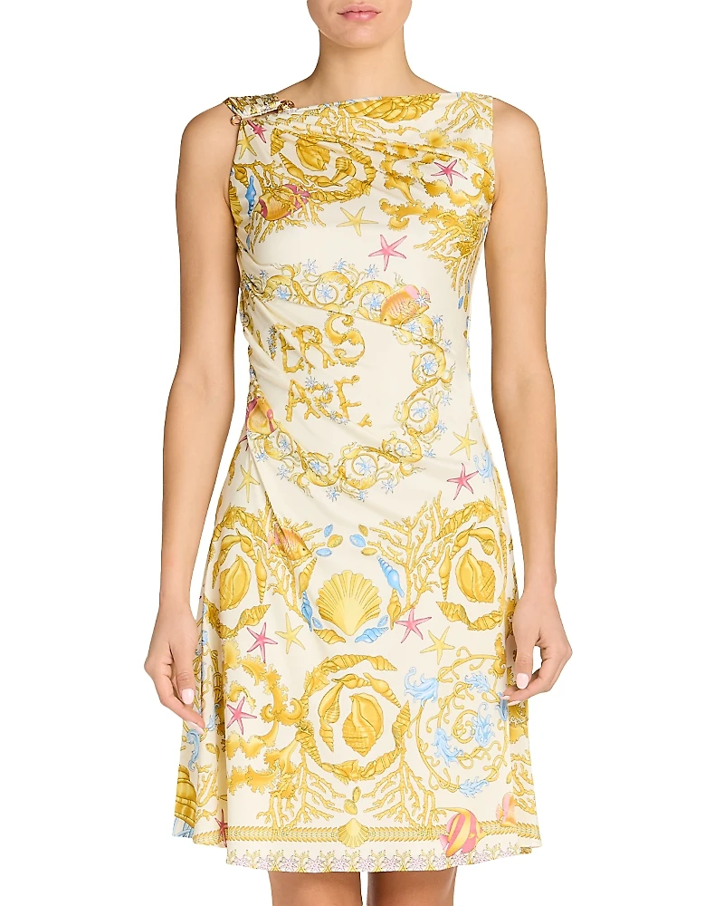 Versace Underwater Barocco Foulard Dress