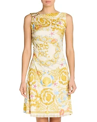 Versace Underwater Barocco Foulard Dress