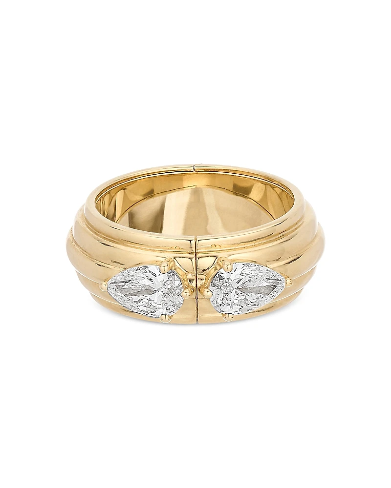 Adina Reyter 14K Yellow Gold Lab Grown Diamond Hidden Message Band Ring