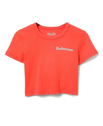 Junk Food Clothing Women's Budweiser Label Baby Tee