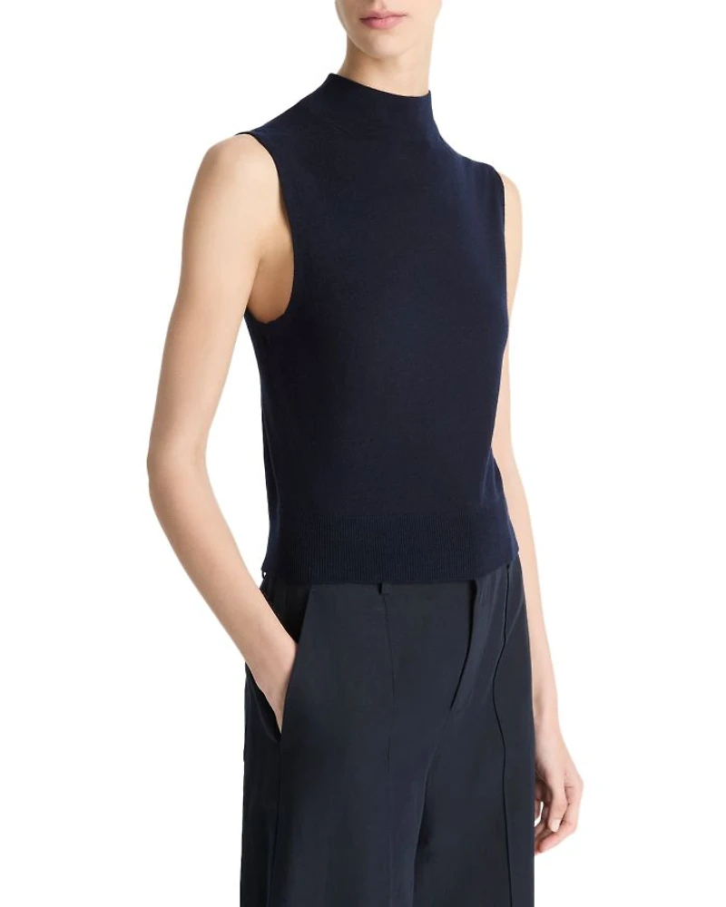 Sleeveless Mock Neck Top