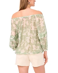 Printed Peasant Blouse