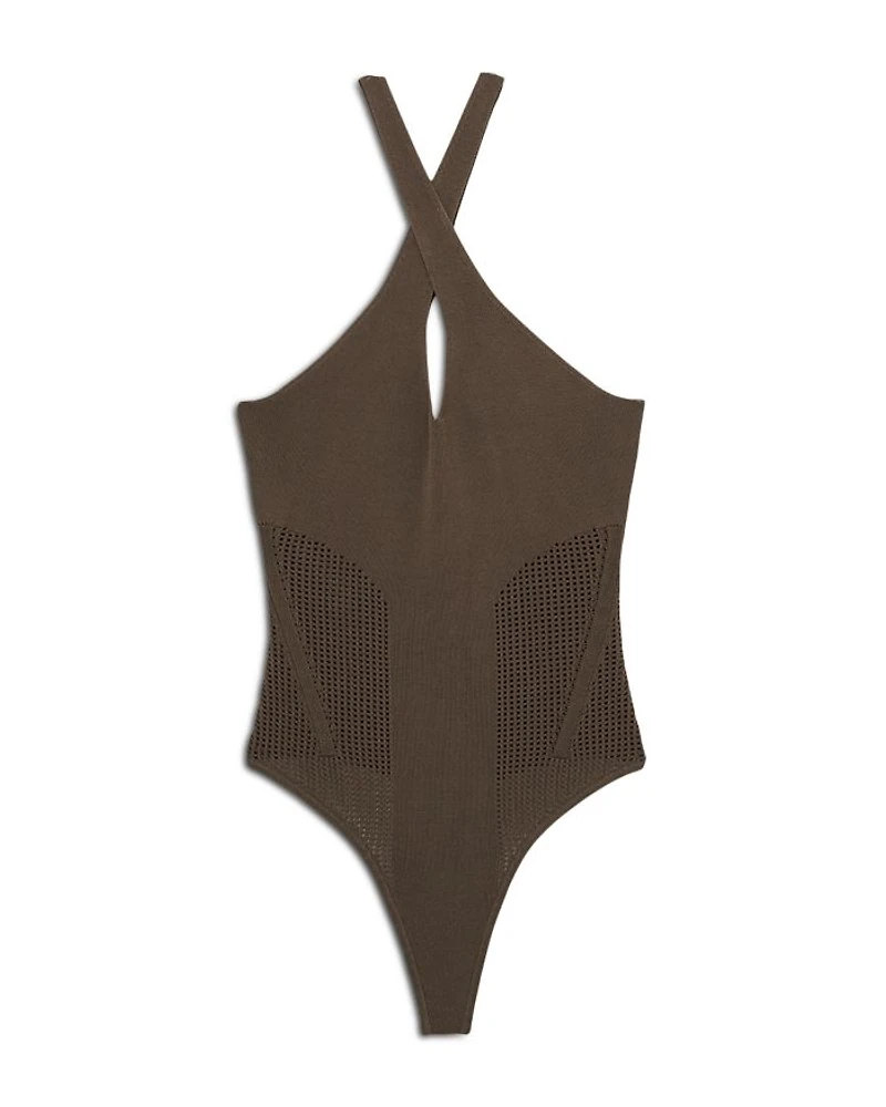 Asymmetric Neck Bodysuit