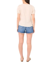 Short Sleeve Tie Front Top