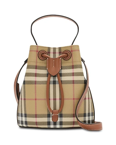 Mini Check Bucket Bag