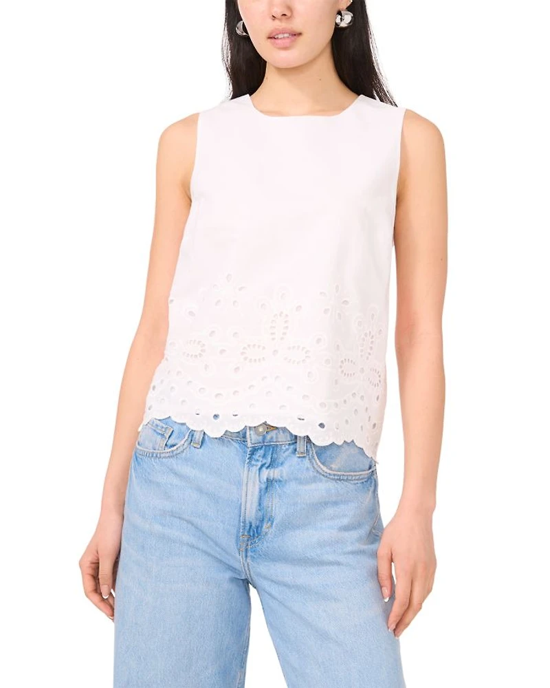 Sleeveless Embroidered Blouse