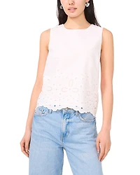 1.state Sleeveless Embroidered Blouse