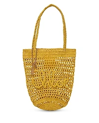 Chloe Summer Banana Raffia Small Tote