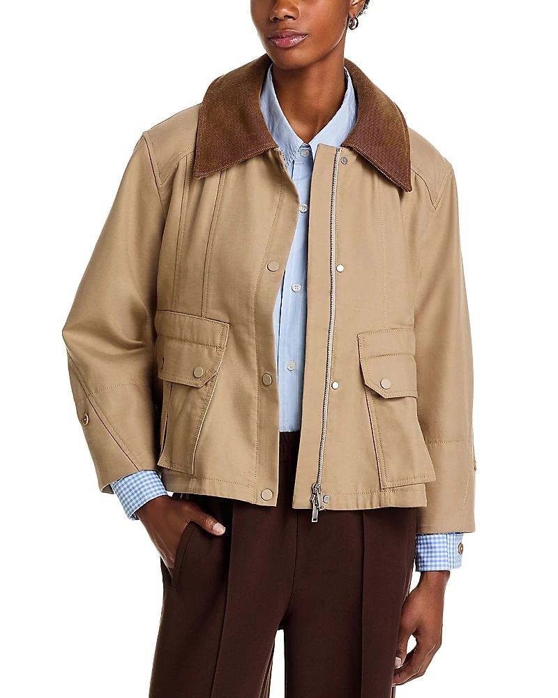 3.1 Phillip Lim Cropped Flounce Combo Jacket