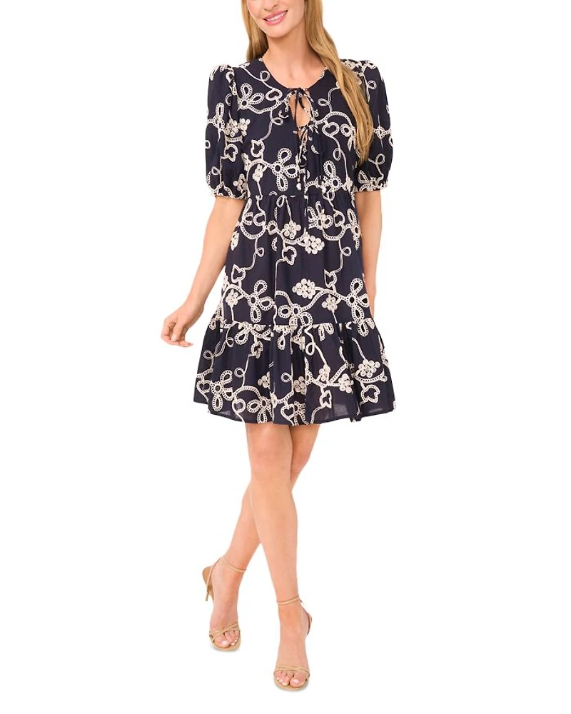 Tie Front Tiered Dress