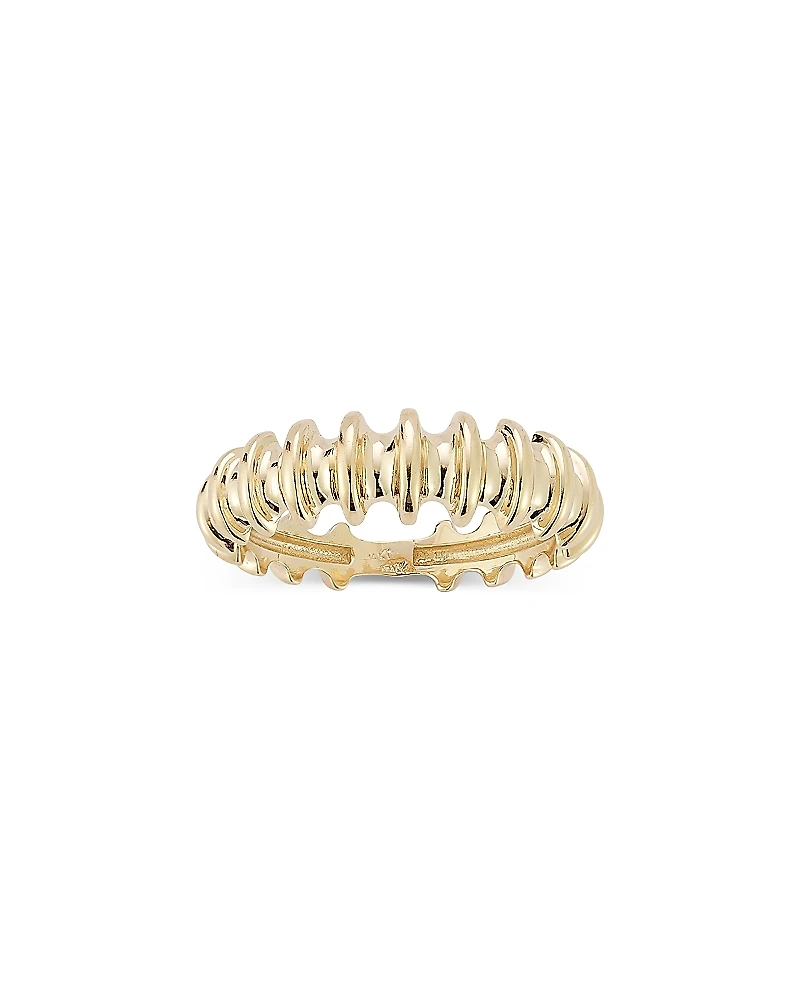 Bloomingdale's Fine Collection 14K Yellow Gold Ribbed Band Ring