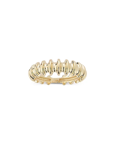 Bloomingdale's Fine Collection 14K Yellow Gold Ribbed Band Ring