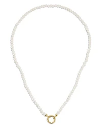 14K Yellow Gold Cultured Freshwater Pearl Necklace, 17"